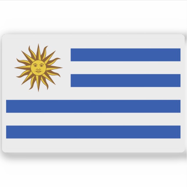 Pegatina Bandera de Uruguay (Anverso)