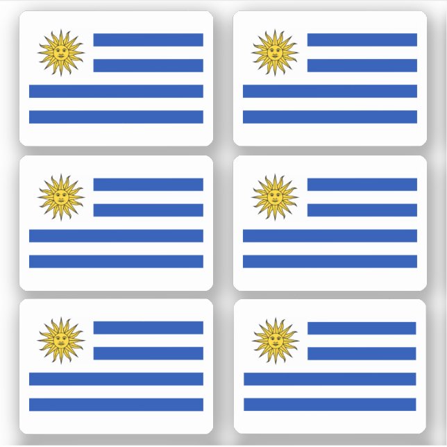 Pegatina Bandera de Uruguay (Anverso)