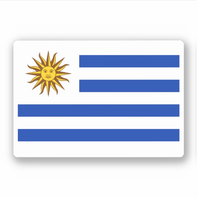 Pegatina Bandera de Uruguay (Anverso)