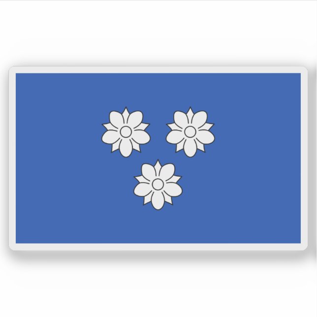 Pegatina Bandera de Viersen, Alemania (Anverso)