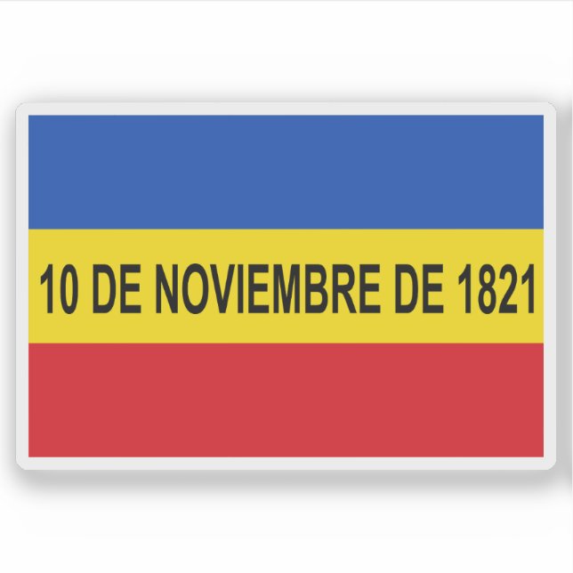 Pegatina Bandera de Villa de Los Santos, Panamá (Anverso)