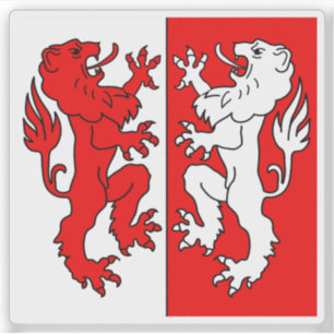 Pegatina Bandera de Visp, Suiza