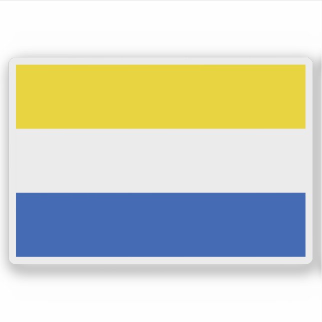 Pegatina Bandera de Vlašim, República Checa (Anverso)