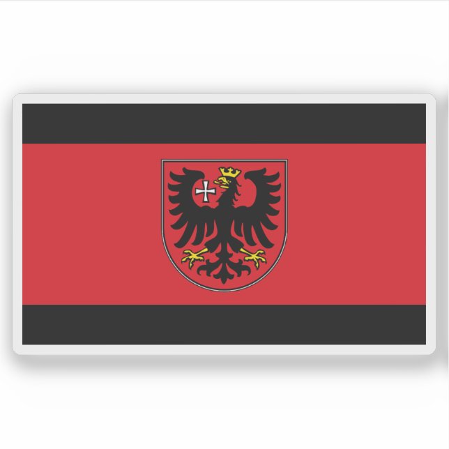 Pegatina Bandera de Wetzlar, Alemania (Anverso)
