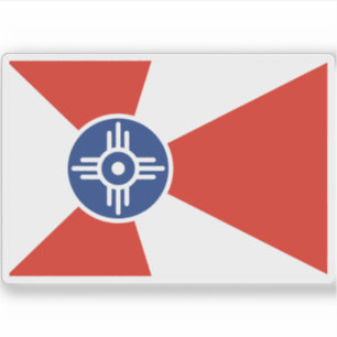 Pegatina Bandera de Wichita, Kansas