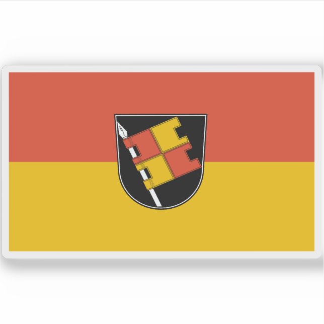 Pegatina Bandera de Würzburg, Alemania (Anverso)