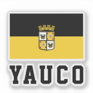Pegatina Bandera de Yauco, Puerto Rico