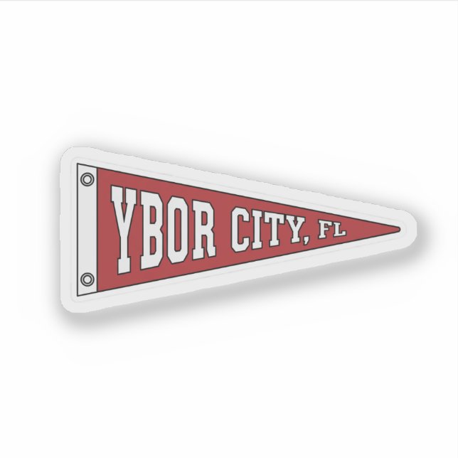 Pegatina Bandera de Ybor City - Florida (Anverso)
