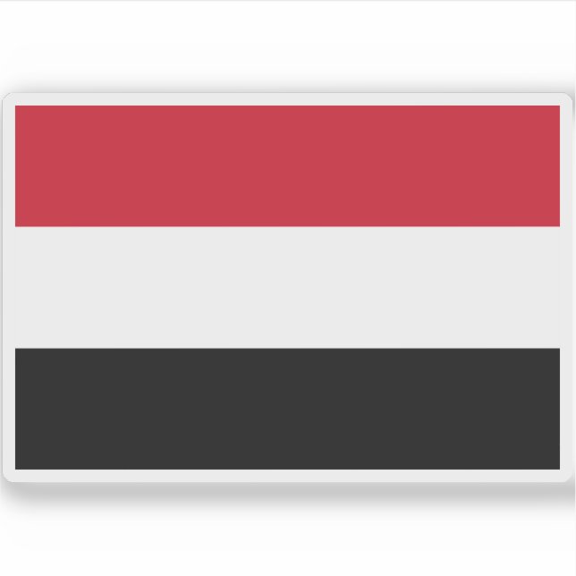 Pegatina Bandera de Yemen (Anverso)