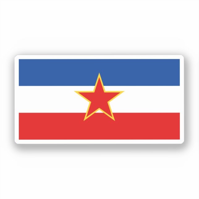Pegatina Bandera de Yugoslavia (Anverso)