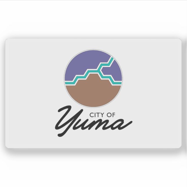 Pegatina Bandera de Yuma, Arizona, EE. UU. (Anverso)