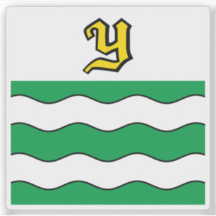 Pegatina Bandera de Yverdon-les-Bains, Suiza