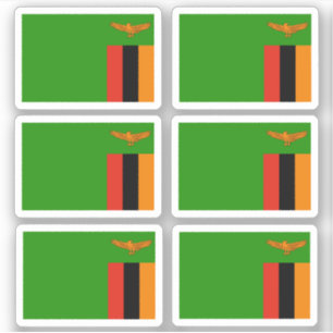 Pegatina Bandera de Zambia - una colección