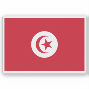 Pegatina Bandera del Beylik de Túnez (1827-1881), Túnez
