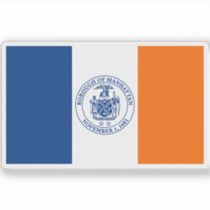 Pegatina Bandera del Borough de Manhattan