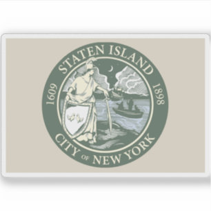 Pegatina Bandera del Borough of Staten Island