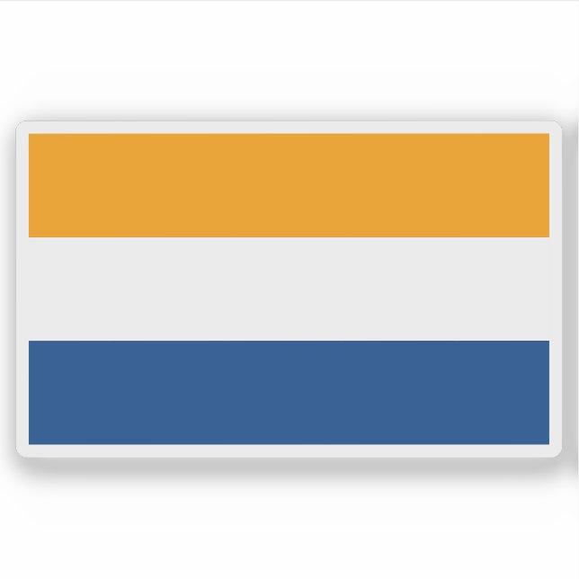 Pegatina Bandera del cantón de Río Cuarto, Costa Rica (Anverso)