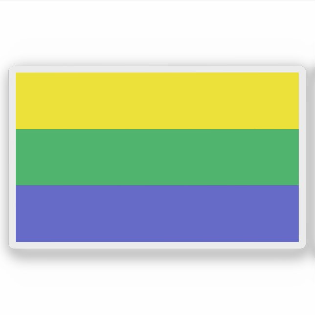 Pegatina Bandera del cantón de San Mateo, Alajuela, Costa R (Anverso)