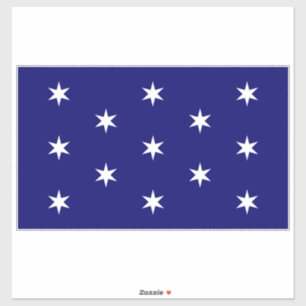 Pegatina Bandera del Comandante en Jefe de George Washingto