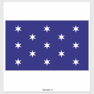 Pegatina Bandera del Comandante en Jefe de George Washingto