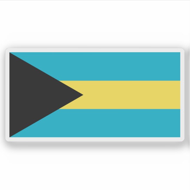 Pegatina Bandera del Commonwealth de las Bahamas (1973-2006 (Anverso)