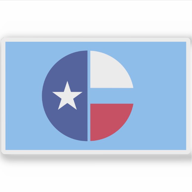 Pegatina Bandera del Condado de Collin, Texas (Anverso)