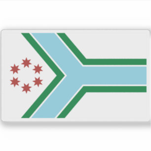 Pegatina Bandera del Condado de Cook, Illinois