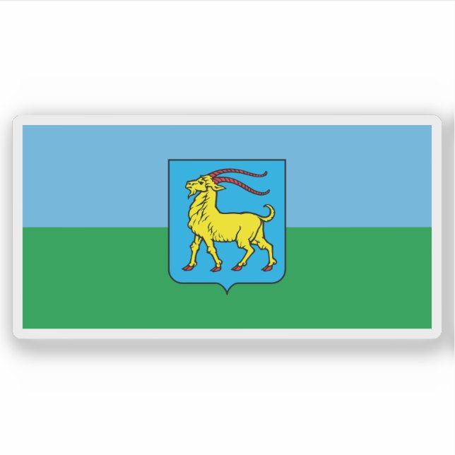 Pegatina Bandera del condado de Istria, Croacia (Anverso)