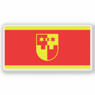 Pegatina Bandera del condado de Krapina-Zagorje, Croacia