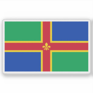 Pegatina Bandera del condado de Lincolnshire, Inglaterra