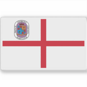 Pegatina Bandera del condado de Prince George, Maryland