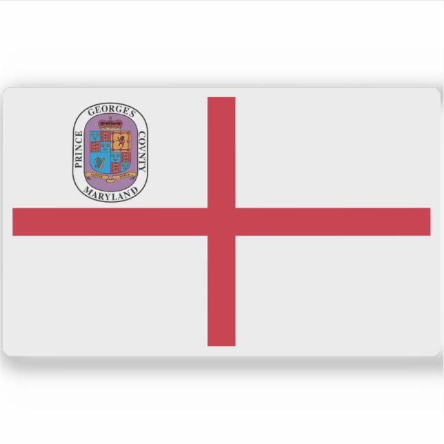 Pegatina Bandera del condado de Prince George, Maryland (Anverso)