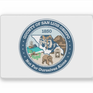 Pegatina Bandera del condado de San Luis Obispo, California