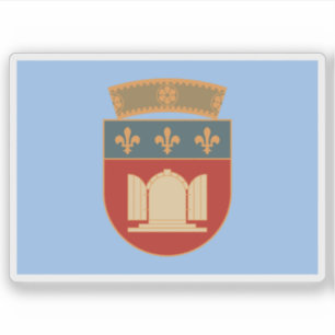 Pegatina Bandera del condado de Tirana, Albania