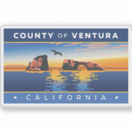 Pegatina Bandera del condado de Ventura, California