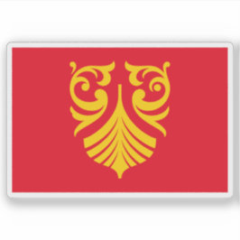 Pegatina Bandera del condado de Vestfold og Telemark, Norue