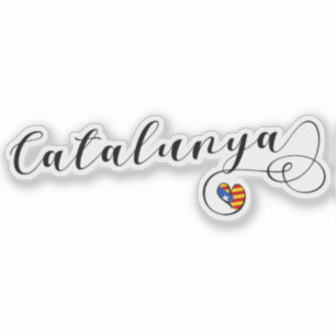 Pegatina Bandera del corazón de la independencia de