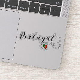 Pegatina Bandera del Corazón de Portugal