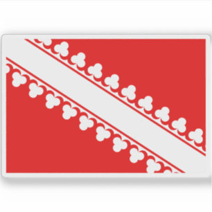 Pegatina Bandera del departamento de Baja (Basse) Alsacia,