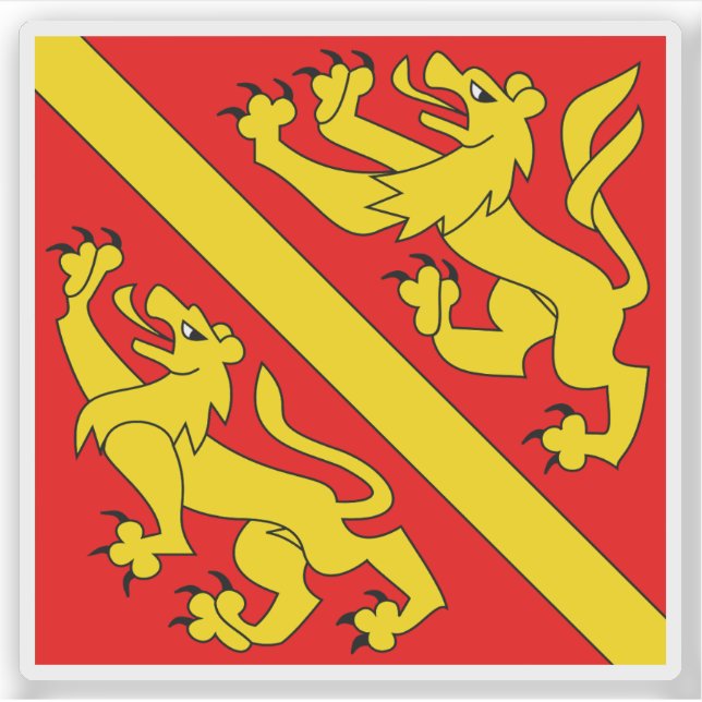 Pegatina Bandera del distrito de Fraubrunnen, Suiza (Anverso)