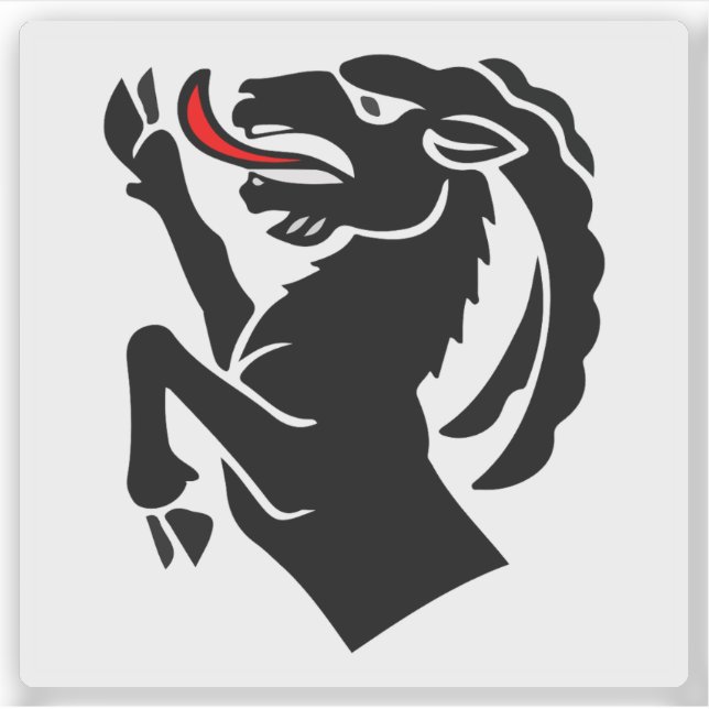 Pegatina Bandera del distrito de Interlaken (Suiza) (Anverso)