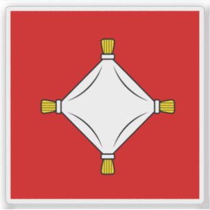 Pegatina Bandera del distrito de Küssnacht am Rigi, Suiza