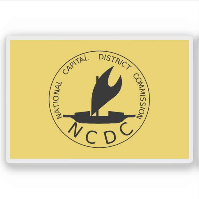 Pegatina Bandera del Distrito de la Capital Nacional, Papua (Anverso)