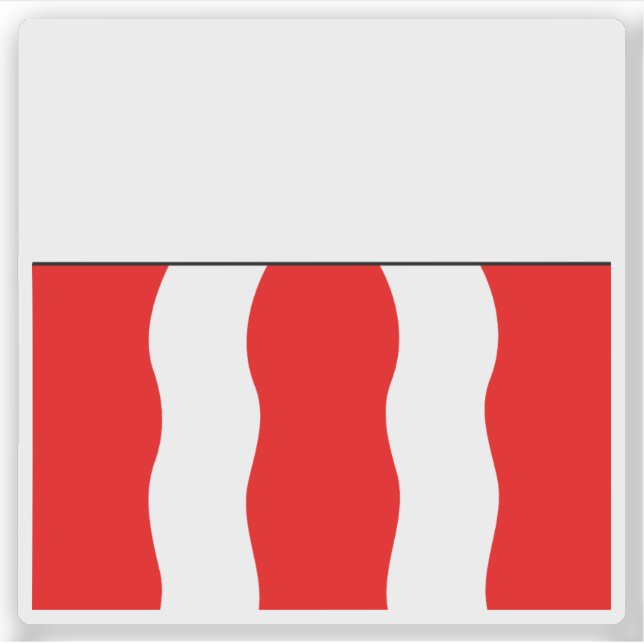 Pegatina Bandera del distrito de Lausannois occidental, Sui (Anverso)