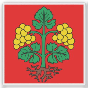 Pegatina Bandera del distrito de Östlich Raron, Suiza