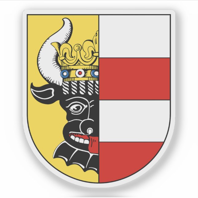 Pegatina Bandera del dominio sueco Wismar, Suecia (Anverso)