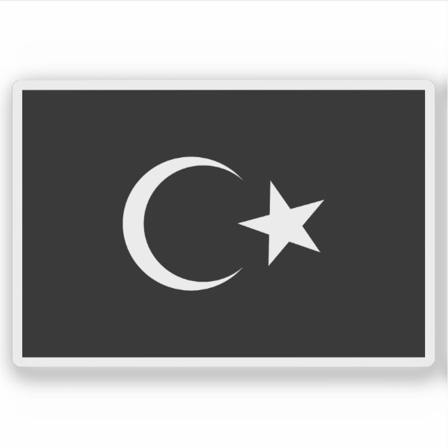 Pegatina Bandera del Emirato de Cirenaica, Libia (1949-'51) (Anverso)