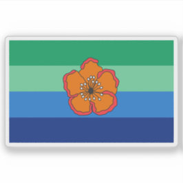 Pegatina Bandera del estado de Angaur, Palau