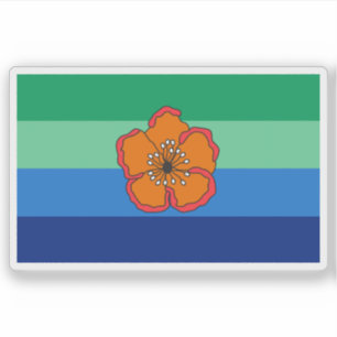 Pegatina Bandera del estado de Angaur, Palau