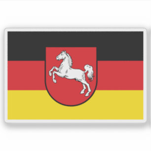 Pegatina Bandera del estado de Baja Sajonia, Alemania